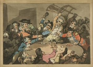 Caricature of "Gentlemen" playing Hazard in the Georgian Era